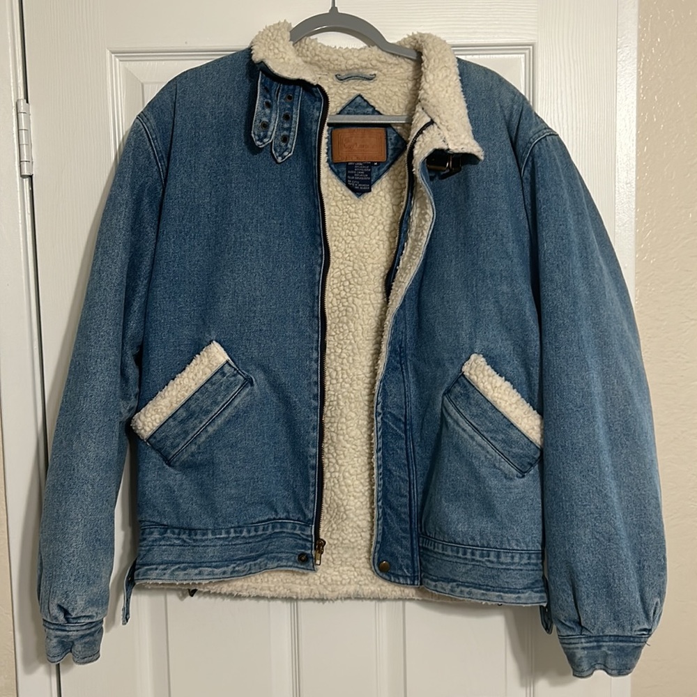 EUC Vintage Guy Laroche Men’s Lined Denim Jacket HEAVY